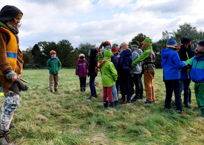 Kindergruppe zur Ferienfreizeit der Wildnisschule